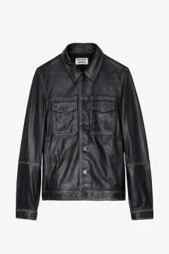 Zadig & Voltaire Manteaux Et Vestes^Veste En Cuir Vintage Lasso